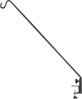 ERYTLLY Heavy Duty Deck Hook, Extensible and Adjustable Deck Hook with 2" Non Slip Horizontal Clamp for Hanging Bird Feeder, Plants, Suet Baskets,Wind Chimes,Lanterns and More