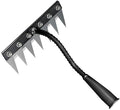 Gardening Hand Weeder Tool,Manual Weeder Tool with Detachable Blades, 4 Sizes High Carbon Steel Dual-Edge Design for Farm Garden Lawn Weed Removal, Soil Cultivation & Root Extraction (7 Tines)
