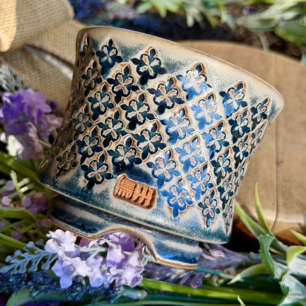WS-0054 Artisan Handcrafted Pottery Planter Pot - Pot rim diameter: 3"
