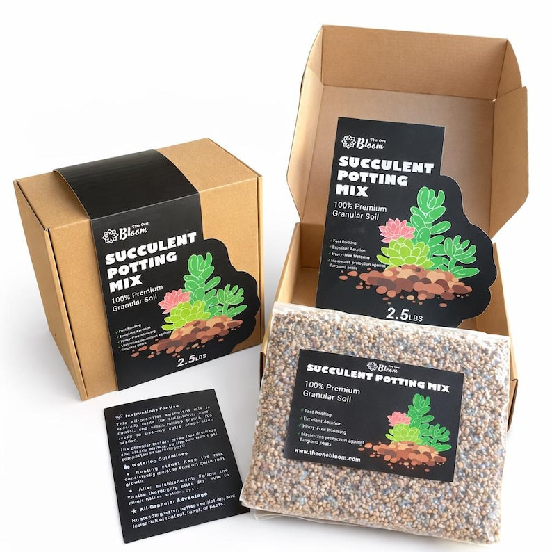 2.5 lbs / 5 lbs Premium Potting Soil for Succulents - Promotes Rapid Root Growth