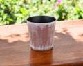 5" Brown and Off White Textural Tone On Tone Recycled Plastic Indoor Outdoor Round Pot Planter