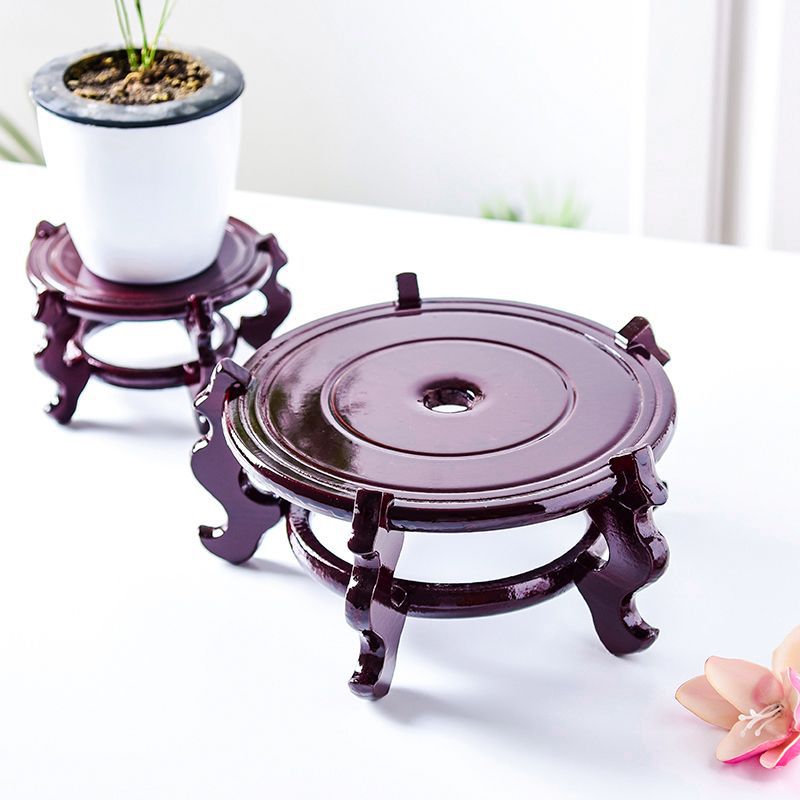 Solid Wood Asian Flowerpot Base