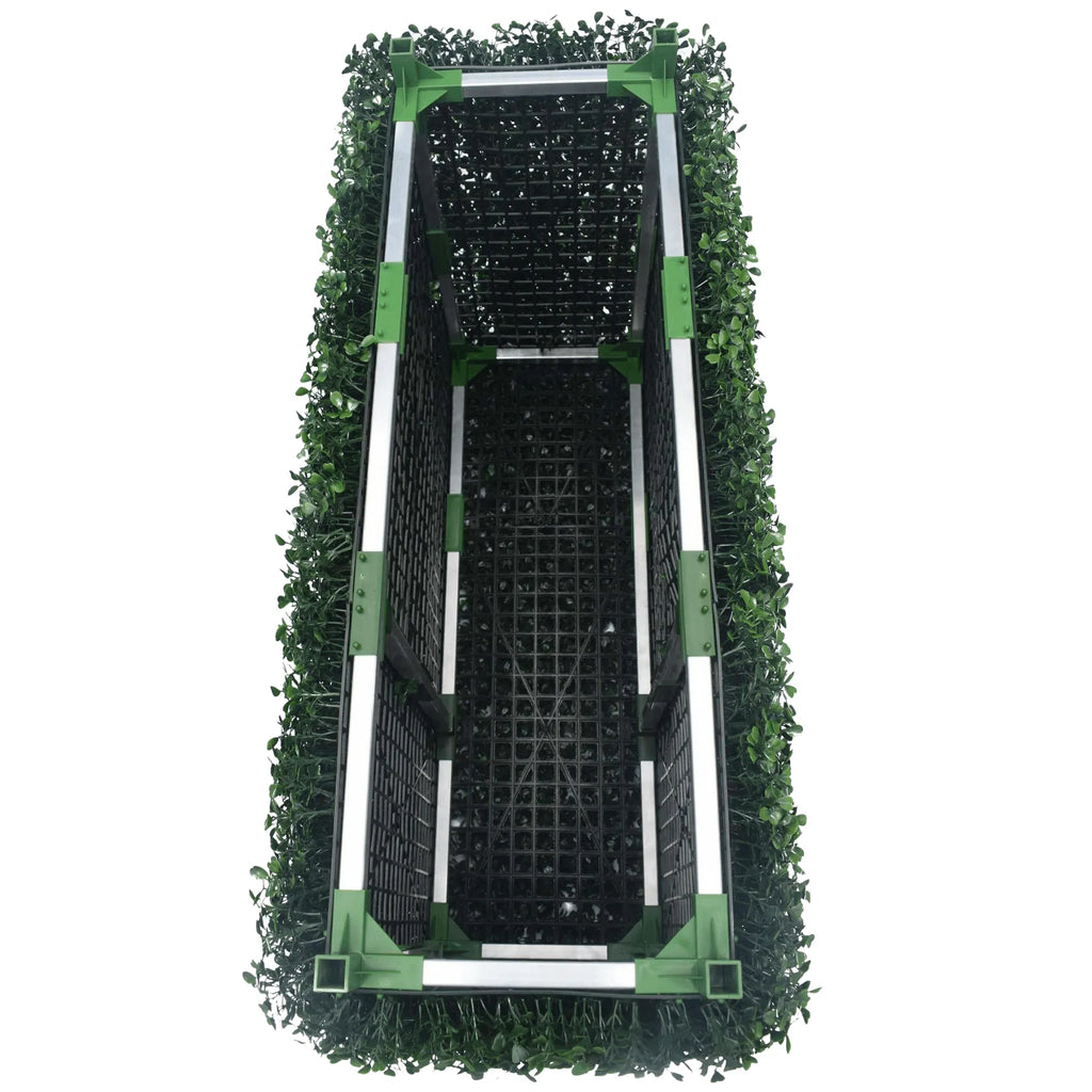 Dark Boxwood Artificial Hedge 40×10in – UV Resistant – Commercial Grade