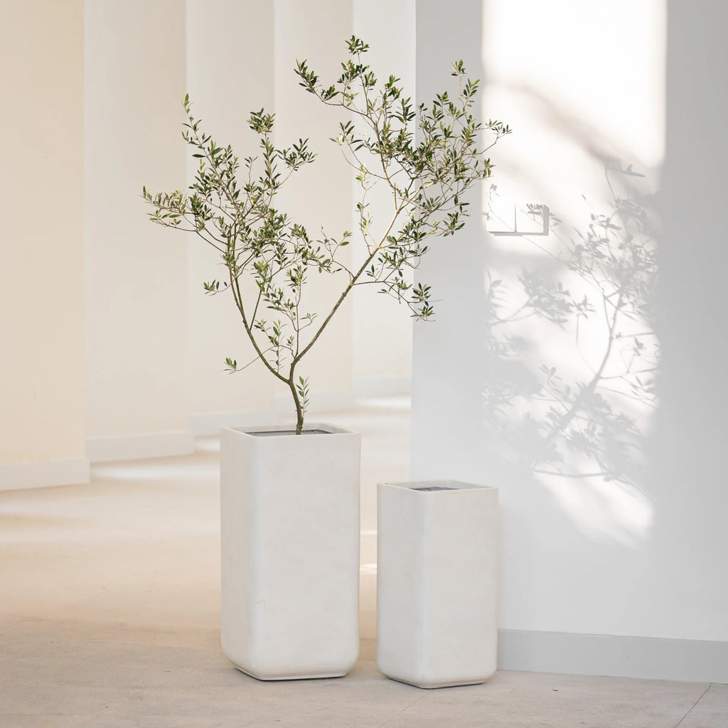 Large Ceramic-Finish Fiberglass Planter Pots – Indoor & Outdoor Garden Floor Planters
