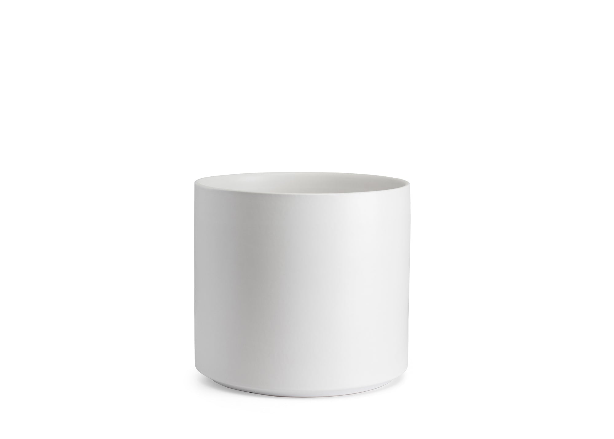 Solid Goods Ceramic Cylinder Planter – With or Without Mahogany Stand