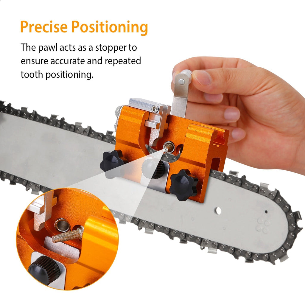 Chainsaw Chain Sharpening Jig Universal Chainsaw Sharpener Kit Hand Crank Chain Sharpener for Electric Saw for Lumberjack Garden Worker