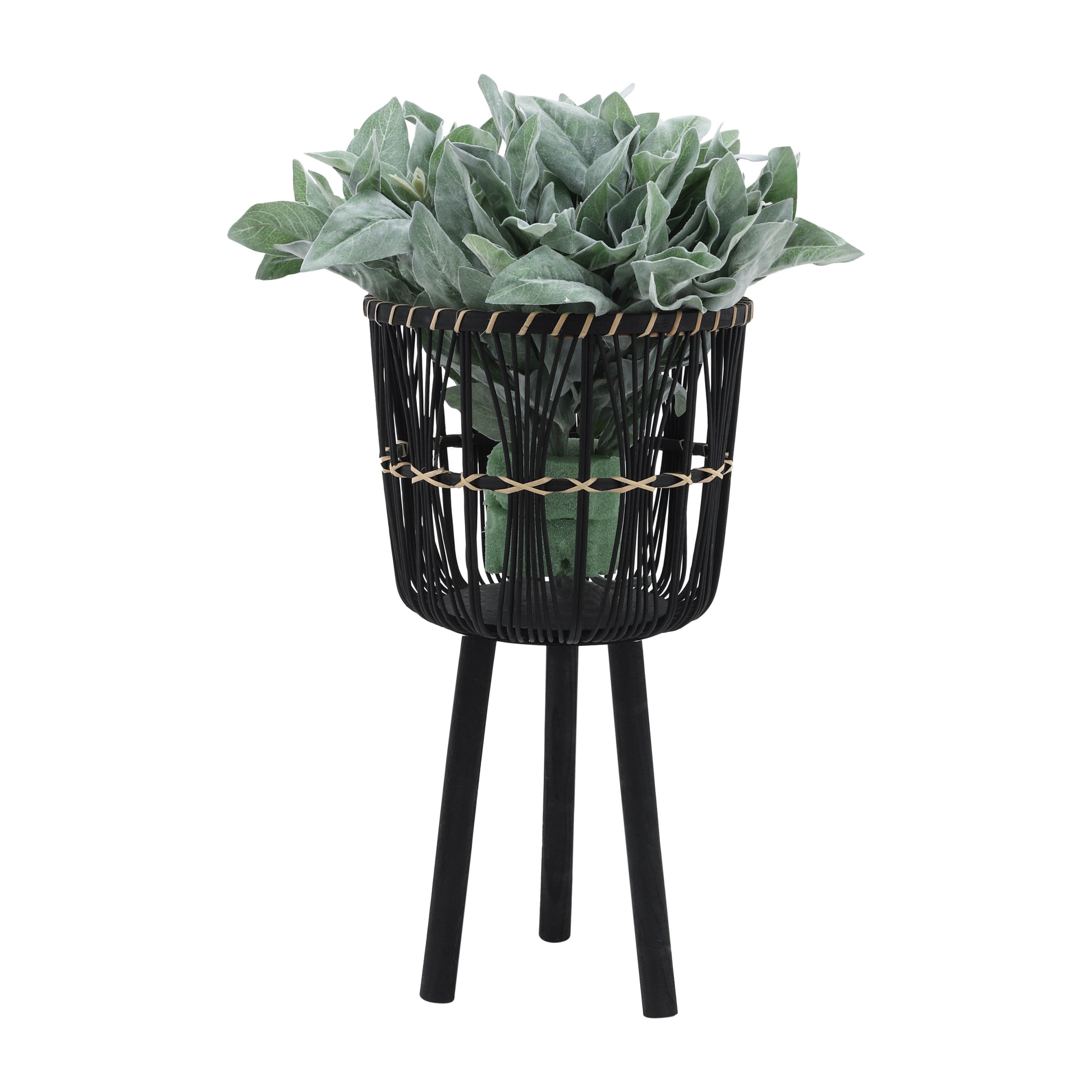 S/3 BAMBOO PLANTERS 11/13/15', BLACK
