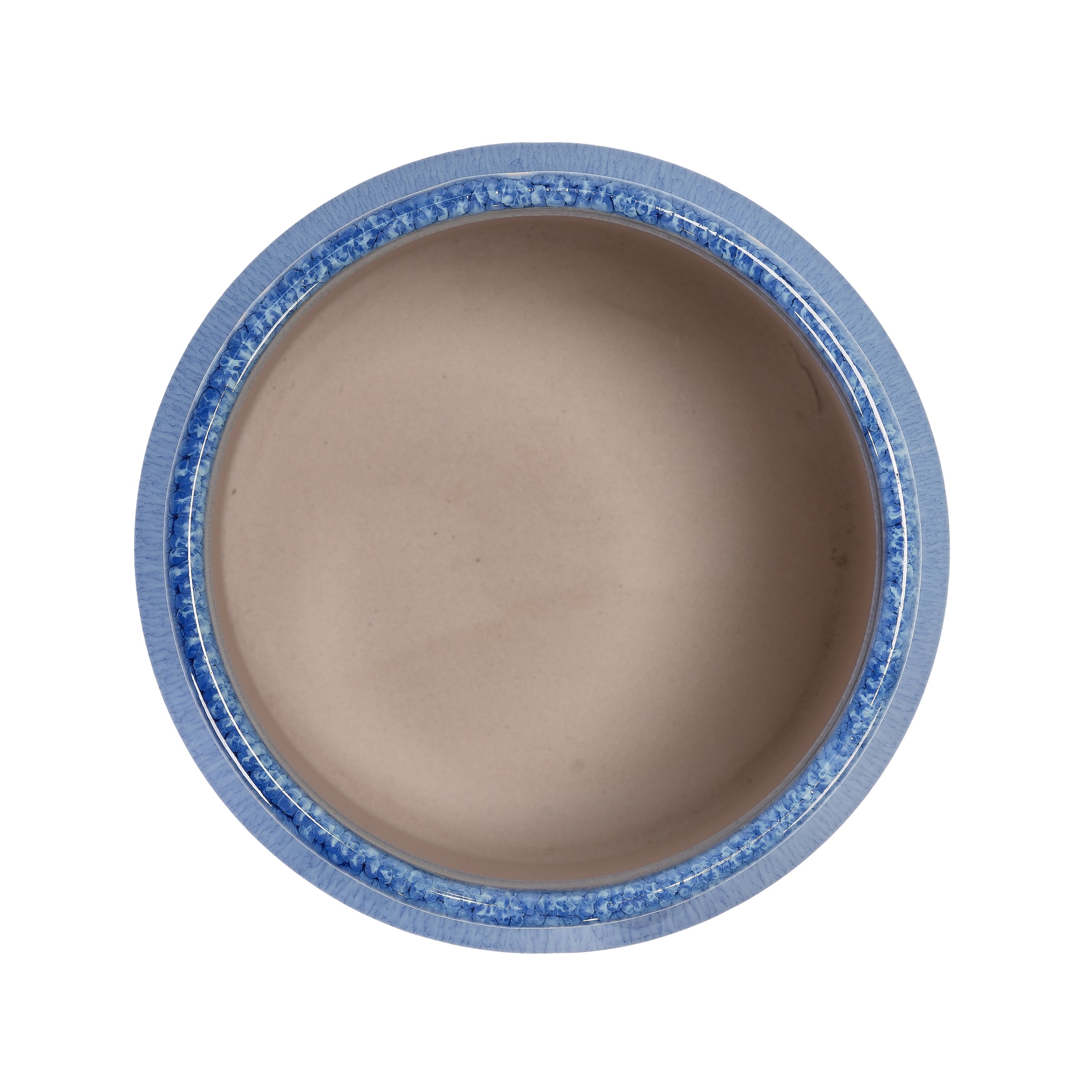 Set of 2 Gradient Ceramic Flowerpot, Modern Planter for Patio, Garden, Windowsill - White Blue