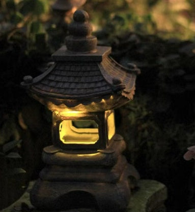 Japanese Style Solar GD Zen Garden Resin Lamp Landscape Resin