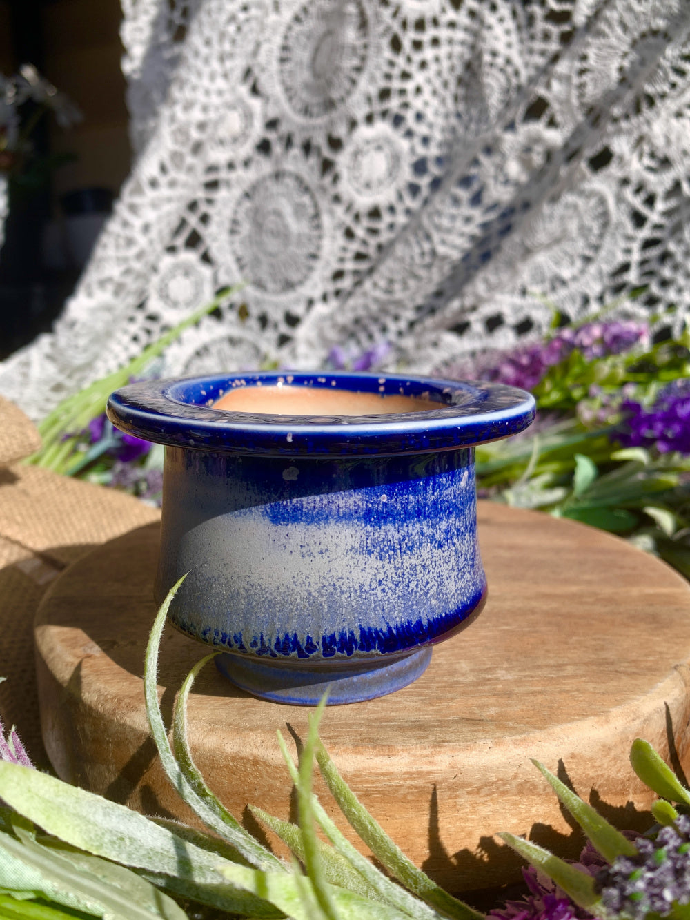 SC-SN0009 Premium Handmade Ceramic Planter Pot - Pot rim diameter: 1.8"
