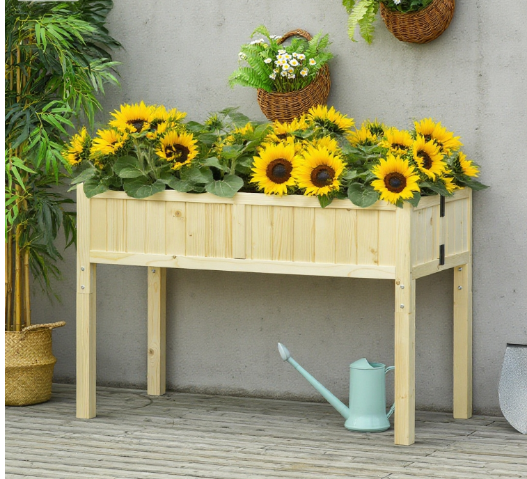 Garden Raised Bed Raised Garden Bed Elevated Wooden Planter Box