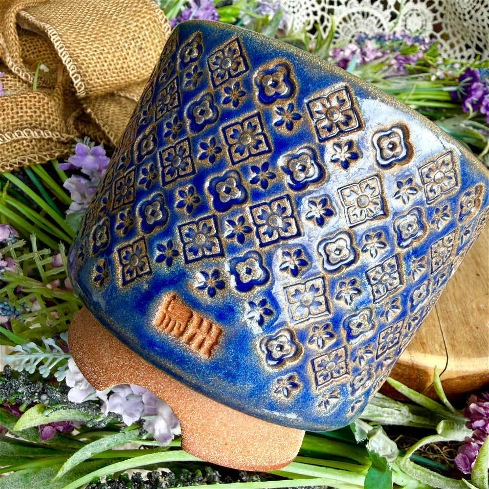 WS-0061  Unique Handmade Pottery Planter Pot - Pot Rim Diameter: ~3.5"