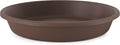 The HC Companies 16 Inch Round Plastic Classic Plant Saucer - Indoor Outdoor Plant Trays for Pots - 16"x16"x3" Chocolate