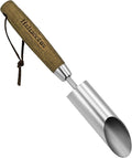 Haliaeetus Small Bulb Planter Tool, Sharp Edge Bulb Planter for Breaking Through Soil, Heavy Duty Stainless Steel Bulb Planter Tool, Small Bulb Digger with Comfortable Wood Handle for Seed Planting