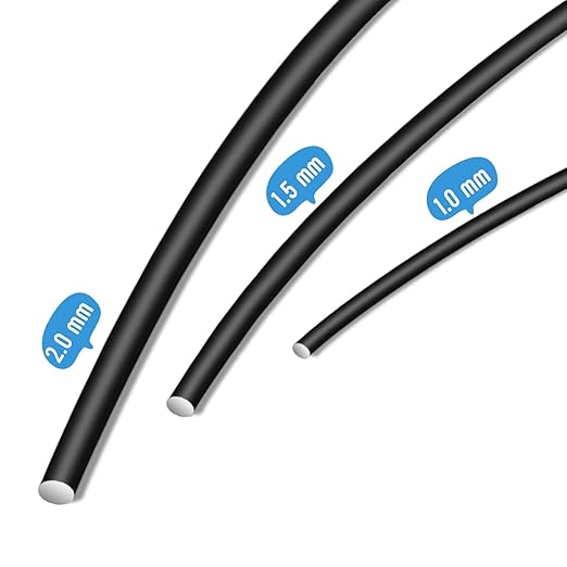 Sanlykate Bonsai Training Wire Kit, 9 Roll Tree Training Wires 295.27 Feet Total, 1.0mm, 1.5mm, 2.0mm Anodized Aluminum Wire Set, Hold Plant Branches Trunks - Black