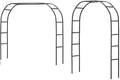 Tytroy Reconfigurable & Easy-to-Assemble Metal Outdoor & Indoor 7'6" Xmas Arch Garden or Wedding Arch Arbor for Wedding Bridal Party Elegant Decorations & Garden Climbing Plants Vines (Black 1PC)