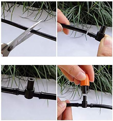 Drip Irrigation kit Plant Watering System Gravity Fed Irrigation Water Drip Setfor Garden Greenhouse Yard Lawn Home or Vacation Use 20M 8/11" Tube 20 Nozzles