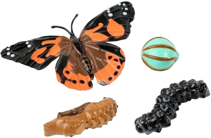 Insect Lore Bug Camp Bundle | Butterfly Kit with 1 Cup Live Caterpillars | Ladybug Land with 1 Tube Live Larvae | Ant Mountain with 1 Tube Live Western Harvester Ants | Life Cycle Figurines & More