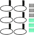 6 Pack 5in Flower Pot Holder Ring Wall Mounted Metal Planter Hooks Hangers Wall Bracket Wall Planter Hook (6, 5")