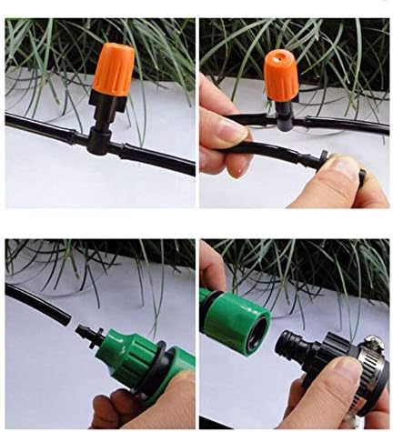 Drip Irrigation kit Plant Watering System Gravity Fed Irrigation Water Drip Setfor Garden Greenhouse Yard Lawn Home or Vacation Use 5M 4/7" Tube 5 Nozzles