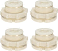 1.25 Female ABS Bulkhead Fitting, Plastic Water Tank Connector Adapter Fitting with Plugs for Outdoor rain Barrel Garden Hose Adapter Spigot kit Water Tank Gallon Drain Bucket(Set of 4)