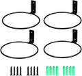 4 Pack 8in Flower Pot Holder Ring Wall Mounted Metal Planter Hooks Hangers Wall Bracket Wall Planter Hook (4, 8")