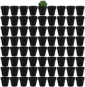 Yishang 72 pcs Small Mini Black Clay Pots, 2.5'' Terracotta Pot Clay Ceramic Pottery Planter,Cactus Flower Terra Cotta Pots,Succulents Nursery Pots,with Drainage Hole,Great for Crafts,Wedding Favor
