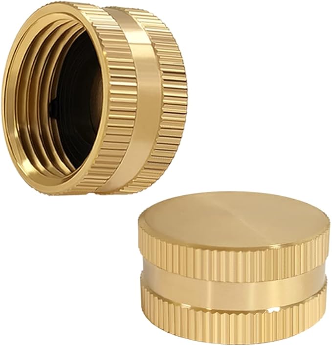 Hooshing 6PCS Garden Hose Cap 3/4 Inch Hose Female End Cap Spigot Cap Adapter with Washers Garden Hose Female Fitting Cap