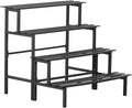 Aluminum Plant Stand - Indoor & Outdoor Ladder Display Shelf for Plants - Sturdy Space-Saving Utility Organizer for Patio, Balcony & Garden (4-Tier)