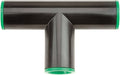 Raindrip R305CT Compression Tee, 1/2-Inch, 2-Pack, Drip Irrigation Fitting for Supply Tubing and Dripline, Black with Green