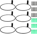 6 Pack 8in Flower Pot Holder Ring Wall Mounted Metal Planter Hooks Hangers Wall Bracket Wall Planter Hook (6, 8")