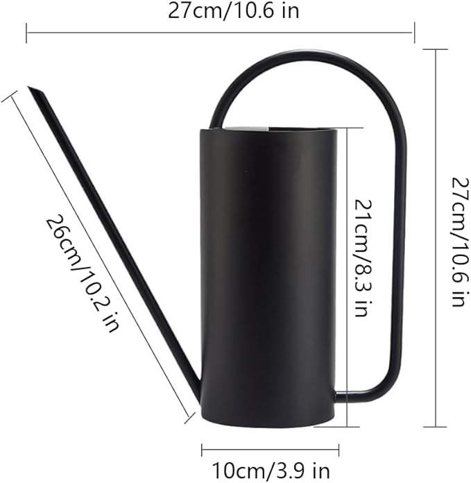 Watering Can for Indoor Plants, 50 oz/1.5L Stainless Steel Watering Can Pot with Long Spout, Garden Watering Cans with Comfortable Handle for Indoor House Plants Bonsai Flower Decorative