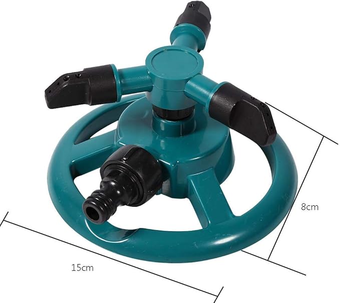 Sprinklers for Yard,Sprinkler,Garden Sprinkler,Water Sprinkler for Lawn,Lawn Sprinkler,Automatic 360 Degree Rotating Lawn Sprinkler, 3 Nozzle Irrigation System