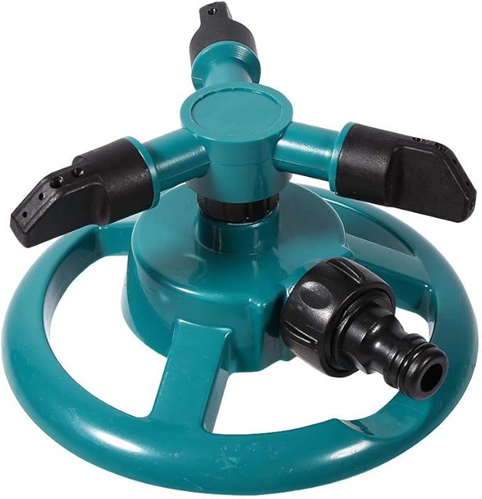 Sprinklers for Yard,Sprinkler,Garden Sprinkler,Water Sprinkler for Lawn,Lawn Sprinkler,Automatic 360 Degree Rotating Lawn Sprinkler, 3 Nozzle Irrigation System