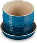 Le Creuset Stoneware Herb Planter, 5.5 Inches, Deep Teal
