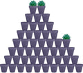 vensovo 48 Pcs 2" Tiny Terracotta & Terra Cotta Pots with Drainage - Purple Small Mini Clay Ceramic Pottery Planter Ideal for Indoor/Outdoor Plants, Crafts, Wedding Favors