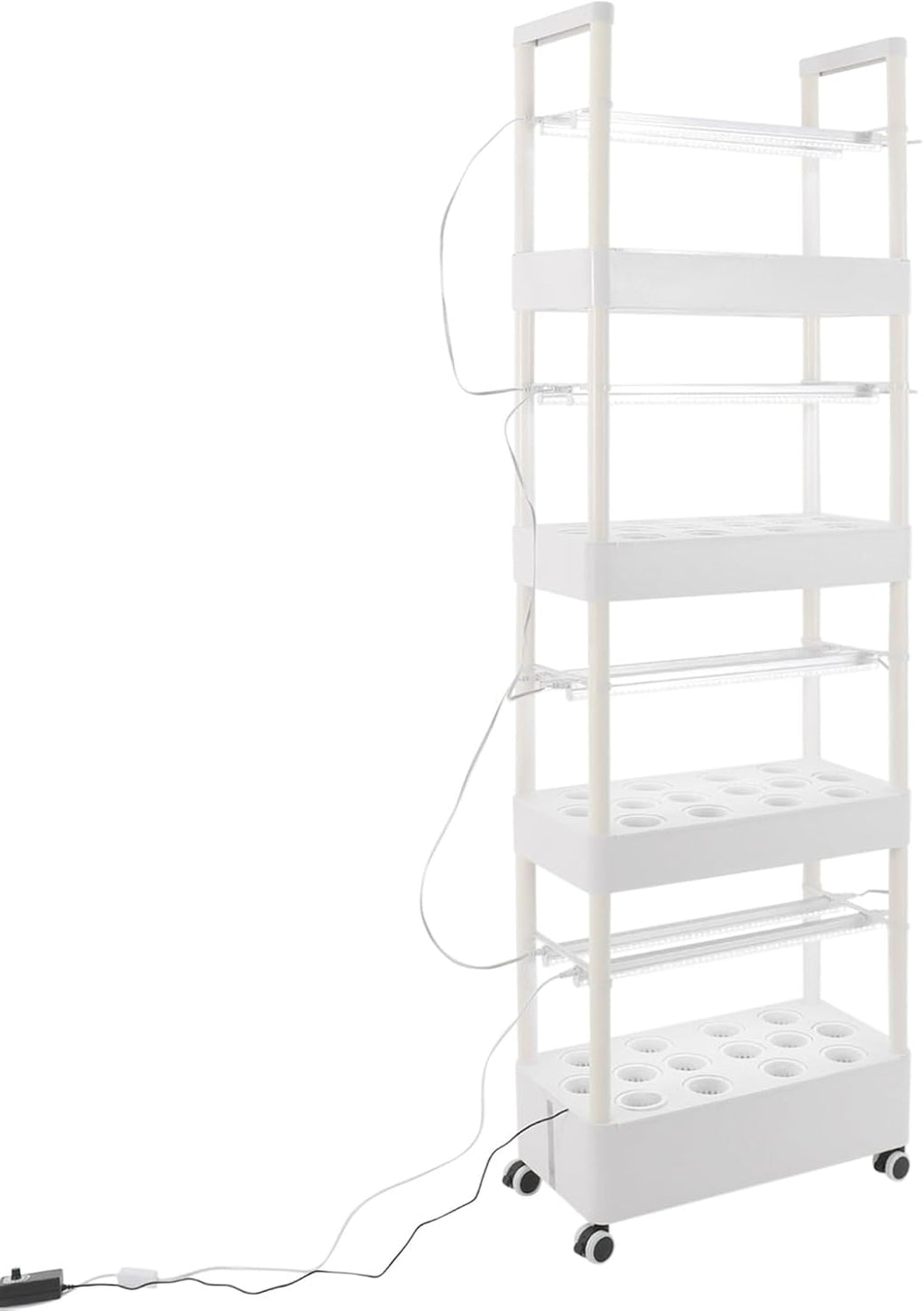 Hydroponic Growing Tower System Kit, 56-Plant Vertical Hydroponics Garden Tower with LED Grow Light, for Outdoor Indoor Herbs Fruits Vegetables Smart Garden Planter Kit