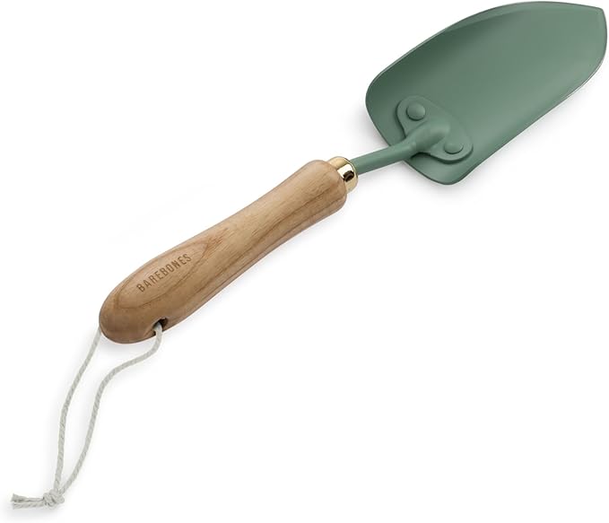Barebones Spade Hand Trowel - Gardening Hand Tools - Stainless Steel Spade Shovel - Premium Quality Garden Spade - Japanese Garden Tool - Multipurpose Tool (Ash/Mint)