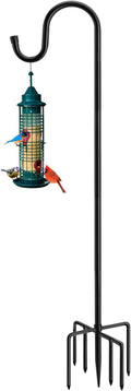 Shepherds Hooks for Outdoor with 7 Base Prongs, 72 Inches Heavy Duty Garden Bird Feeder Pole for Hanging Lantern, Plant Baskets, Solar Light Lanterns, Outdoor Plant Hanger Hook,1 Pack