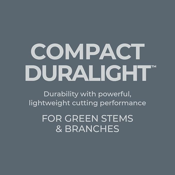 Woodland Tools Co. Duralight Bypass Pruning Shears – 5/8" Cut Capacity, Lightweight Hand Pruner, High Carbon Steel Blade, Adjustable Lock, Internal Spring, Soft Grip Garden Tool for Plants and Shrubs