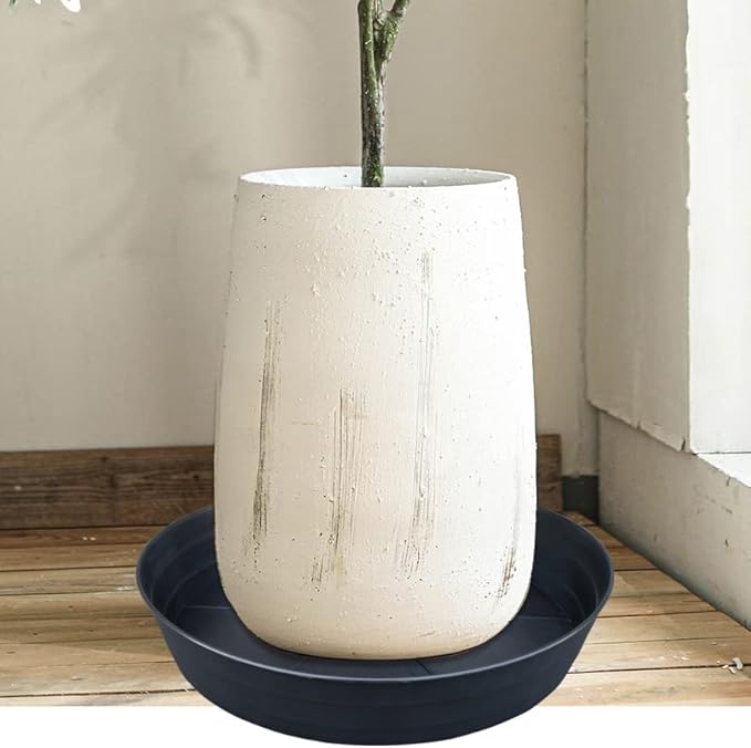 Plant Saucer 18 Inch, Extra Large Planter Saucer 4 Pack, Plastic Plant Saucers for Indoors and Outdoors, Plant Pot Saucers, Drainage Tray for 16, 17, 18 in Planters