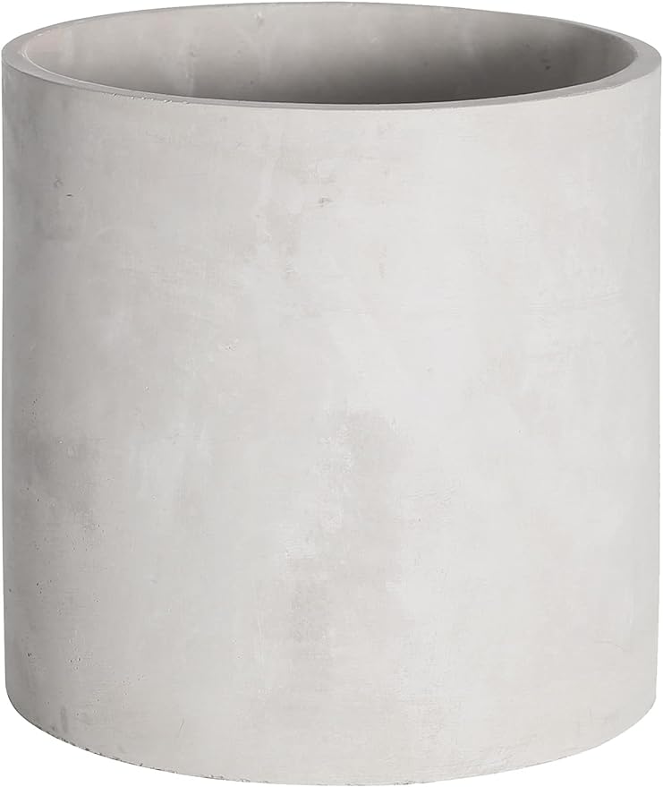 Plant Pots - 5.5 inch Cement Planters Indoor - Modern Grey Flower Pot with Drainage Hole - Home Office Decor