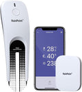 RAINPOINT Wi-Fi Soil Moisture Meter Plants - Hygrometer, Room Thermometer Indoor Soil Tester, Smart Plant Sensor, Temperature Humidity Monitor for Garden with 2.4 GHz Mini Wi-Fi Smart Gateway Hub