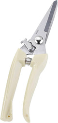 BUGUI Lightweight Garden Scissors - 7.5" Straight Blade Gardening Tool, Sharp Flower Shears for Cutting Flowers, Trimming Plants, Bonsai, Fruits Picking