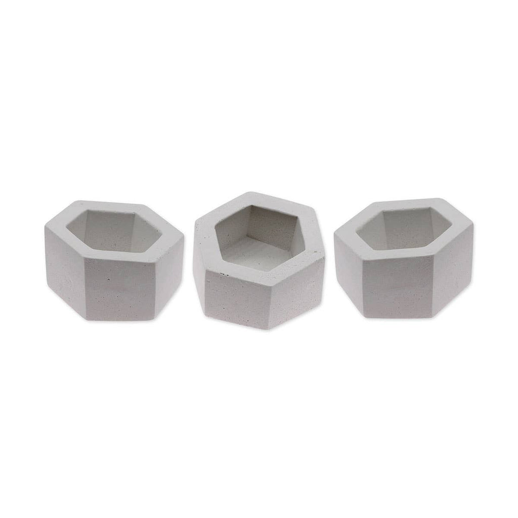 Hexagonal Cement Planter – Geometric Concrete Pot