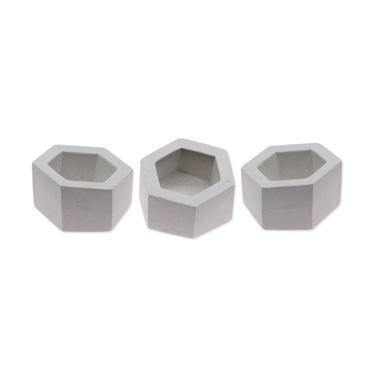Hexagonal Cement Planter – Geometric Concrete Pot
