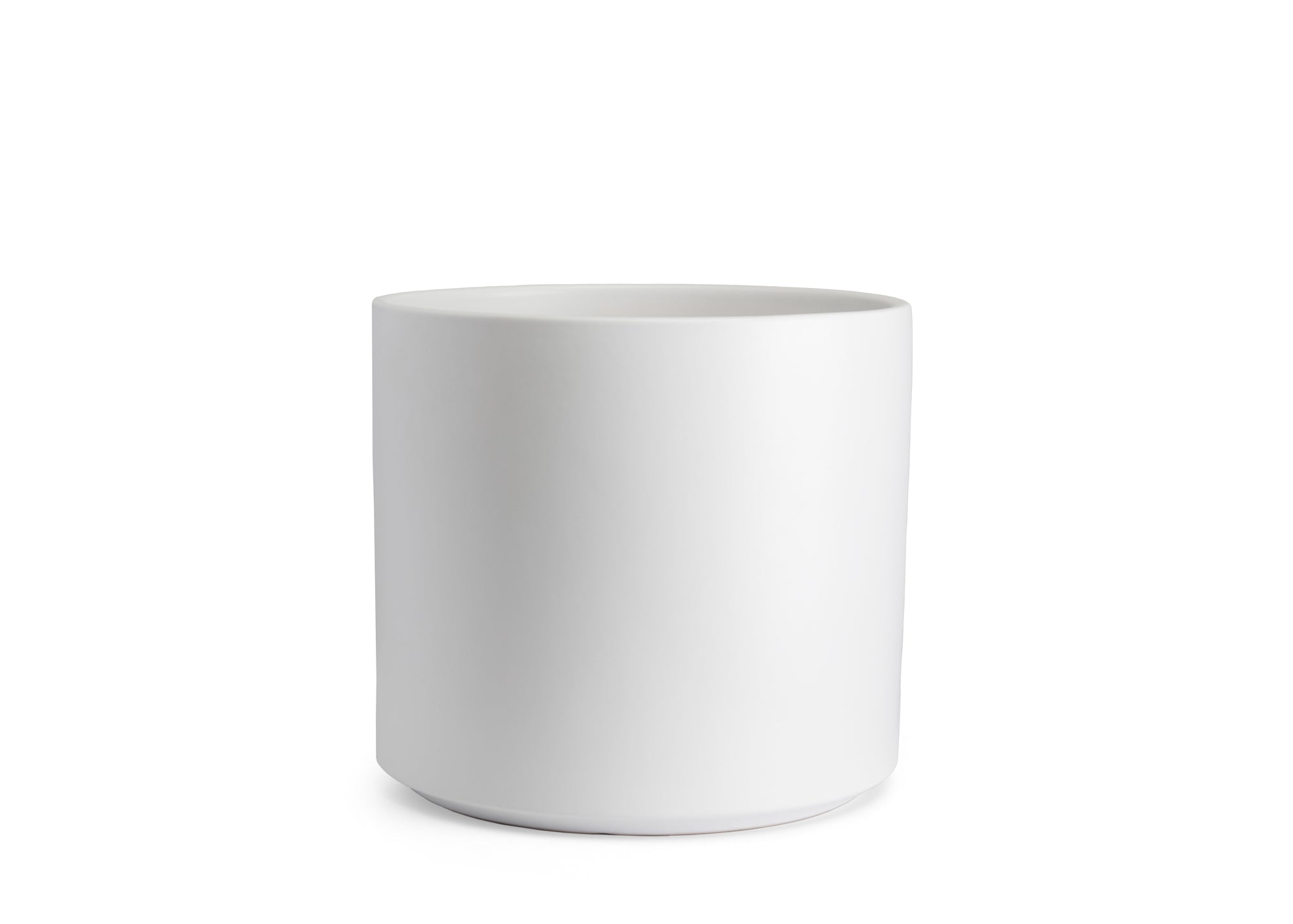 Solid Goods Ceramic Cylinder Planter – With or Without Mahogany Stand