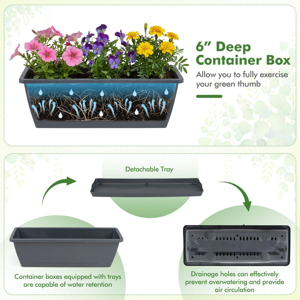 5-Tier Vertical Raised Garden Bed with Drainage System and Removable Trays for Vegetables