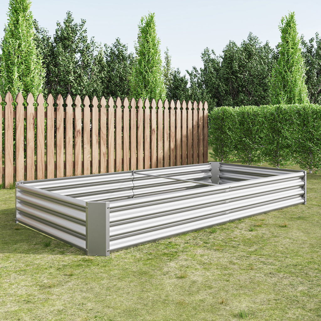 Raised Garden Bed Kit - Metal Raised Bed Garden 7.6x3.7x0.98ft