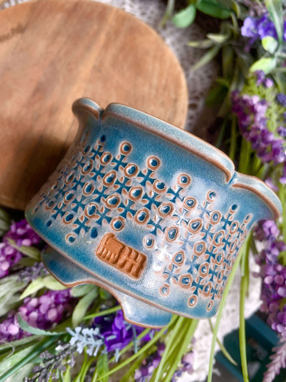 WS0029 Handmade Artisan Pottery Planter Pot - Pot rim diameter: 3"